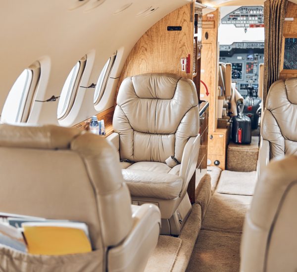 Luxury business jet private salon